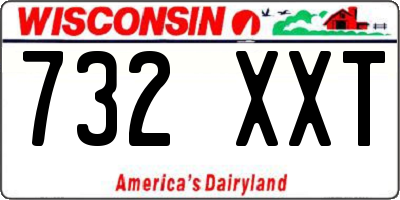 WI license plate 732XXT