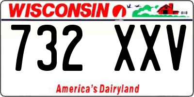 WI license plate 732XXV