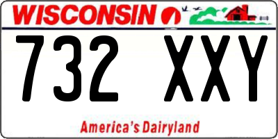WI license plate 732XXY