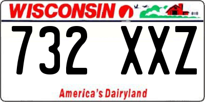 WI license plate 732XXZ