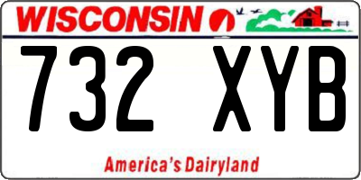 WI license plate 732XYB