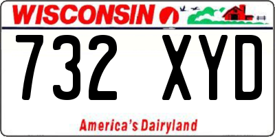 WI license plate 732XYD