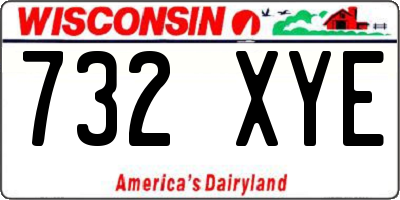 WI license plate 732XYE