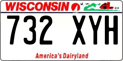 WI license plate 732XYH