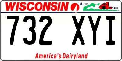 WI license plate 732XYI