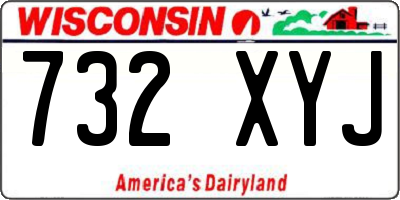WI license plate 732XYJ