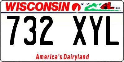 WI license plate 732XYL