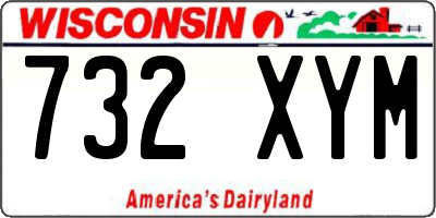 WI license plate 732XYM