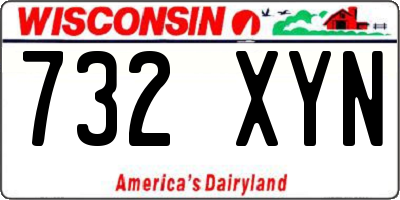 WI license plate 732XYN