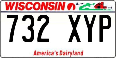 WI license plate 732XYP