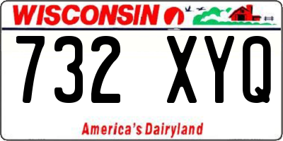 WI license plate 732XYQ