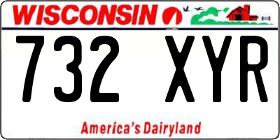 WI license plate 732XYR
