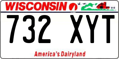 WI license plate 732XYT