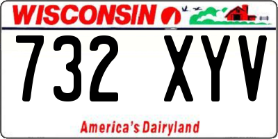 WI license plate 732XYV