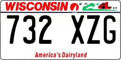 WI license plate 732XZG