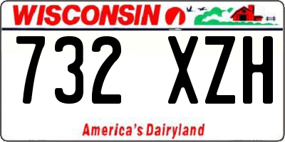 WI license plate 732XZH