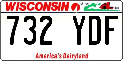 WI license plate 732YDF