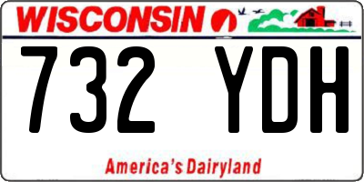 WI license plate 732YDH