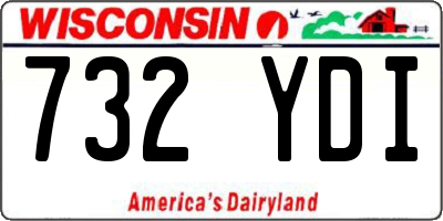 WI license plate 732YDI