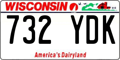 WI license plate 732YDK