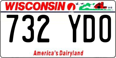 WI license plate 732YDO