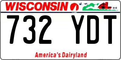 WI license plate 732YDT