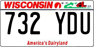 WI license plate 732YDU