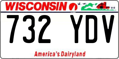 WI license plate 732YDV