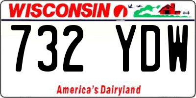WI license plate 732YDW