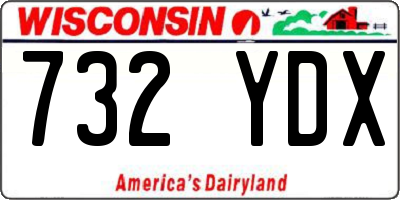 WI license plate 732YDX