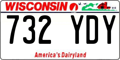 WI license plate 732YDY