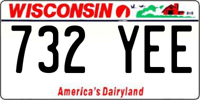 WI license plate 732YEE