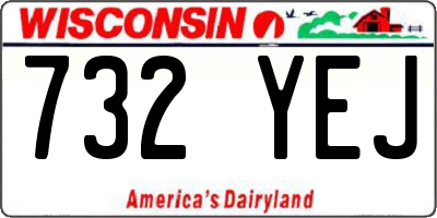 WI license plate 732YEJ