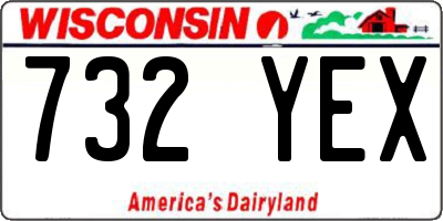 WI license plate 732YEX