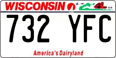 WI license plate 732YFC
