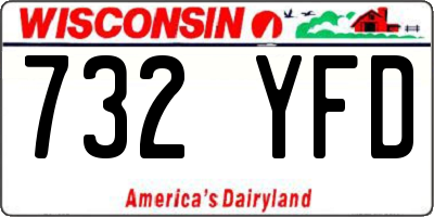 WI license plate 732YFD
