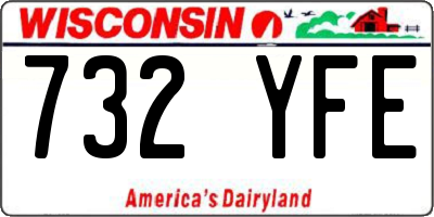 WI license plate 732YFE