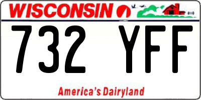 WI license plate 732YFF