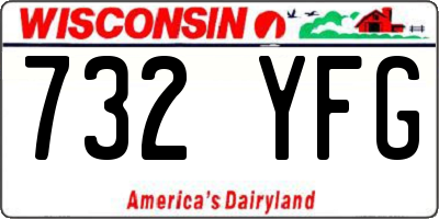 WI license plate 732YFG
