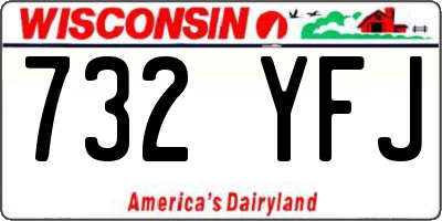 WI license plate 732YFJ