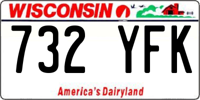 WI license plate 732YFK