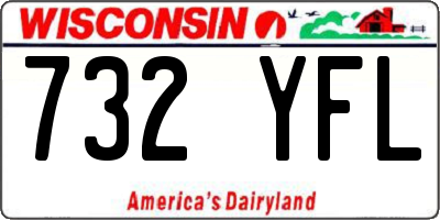WI license plate 732YFL