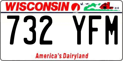 WI license plate 732YFM