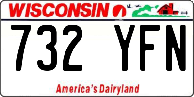 WI license plate 732YFN