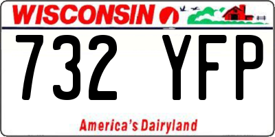 WI license plate 732YFP