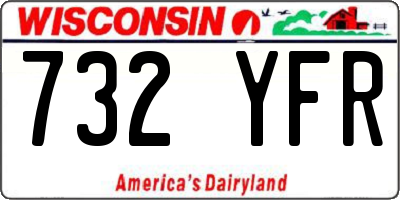 WI license plate 732YFR
