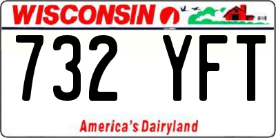 WI license plate 732YFT