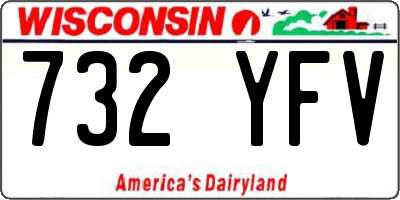 WI license plate 732YFV