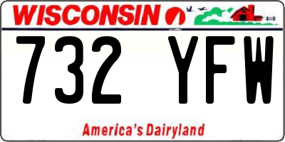 WI license plate 732YFW