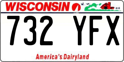 WI license plate 732YFX